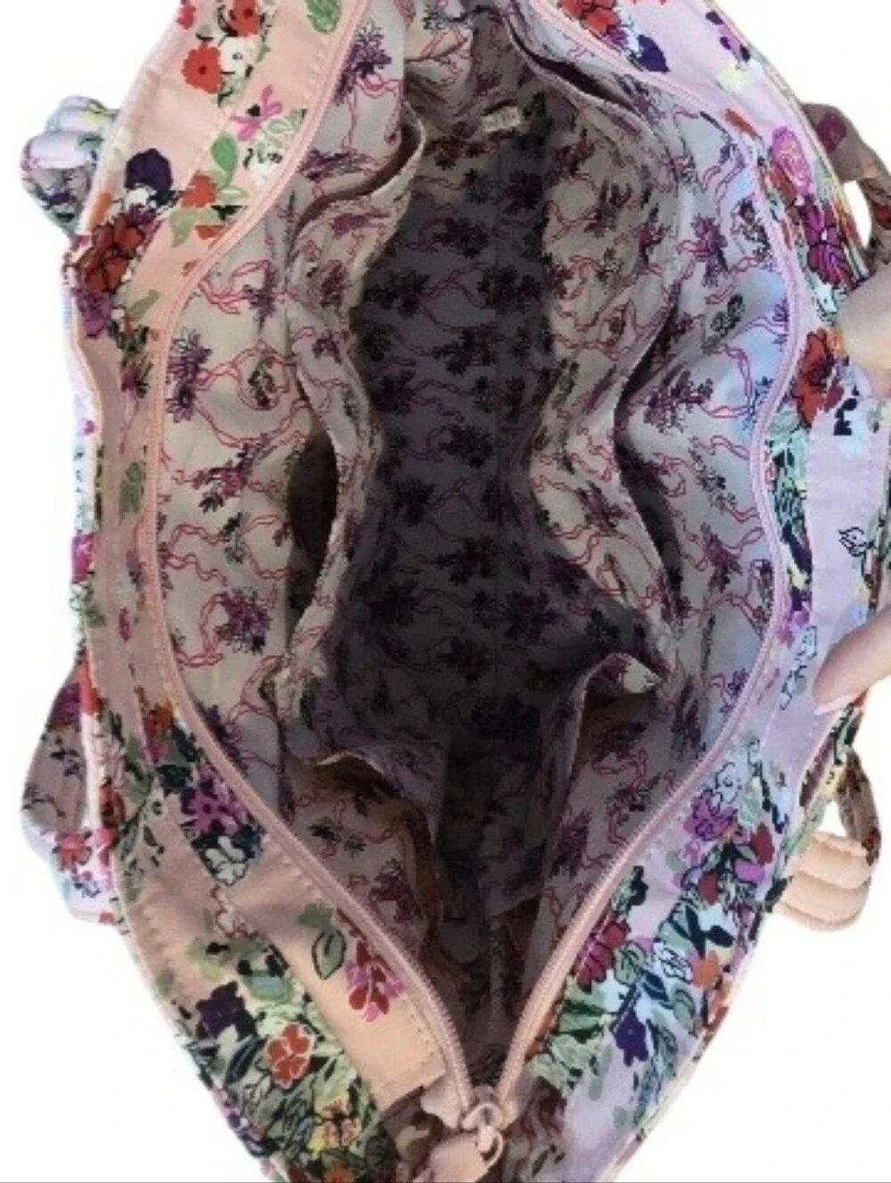 Vera Bradley Quilted Tote Bag Pink Floral Pattern 15